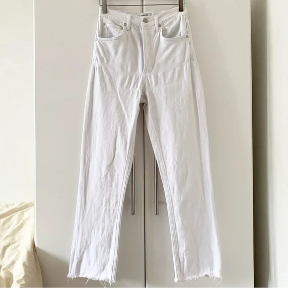 Agolde Riley High Rise Straight Crop Jeans (Stretch) - Picture 5 of 12